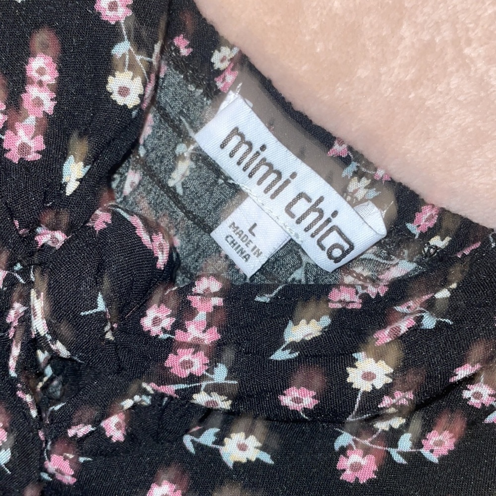 BLACK FLORAL DRESS - Picture 2 of 2